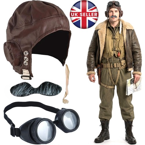Ww2 flying helmet and goggles - flying,